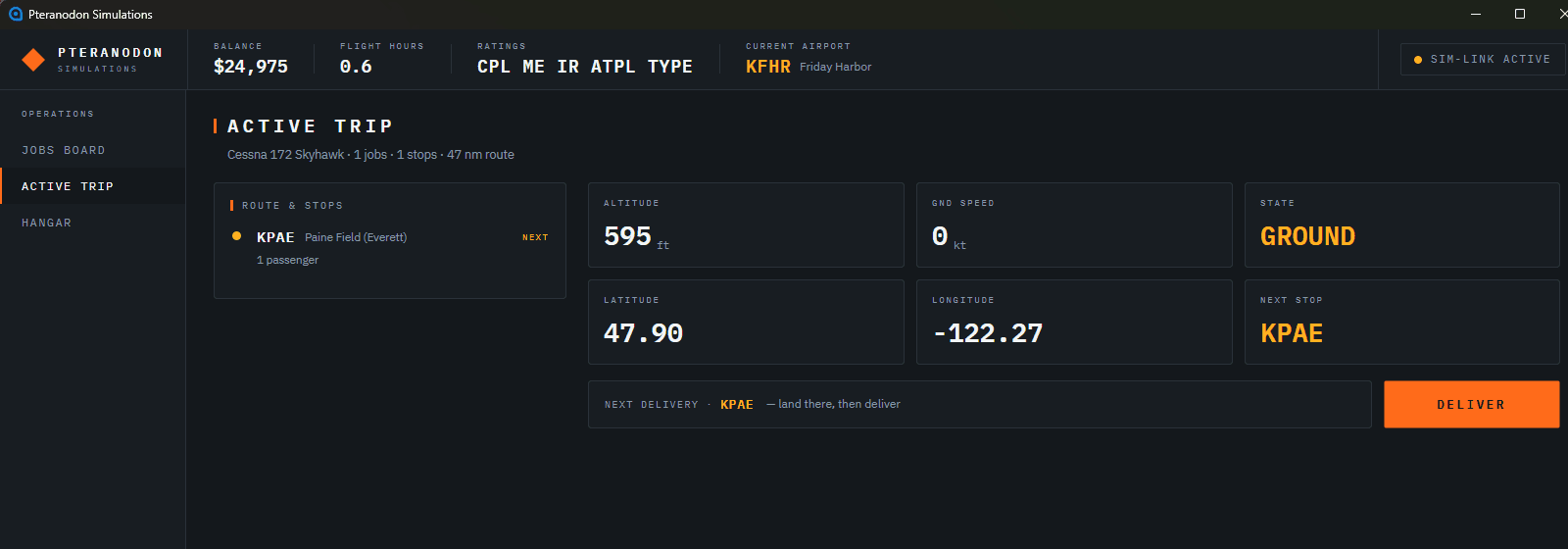 Active Trip — live telemetry